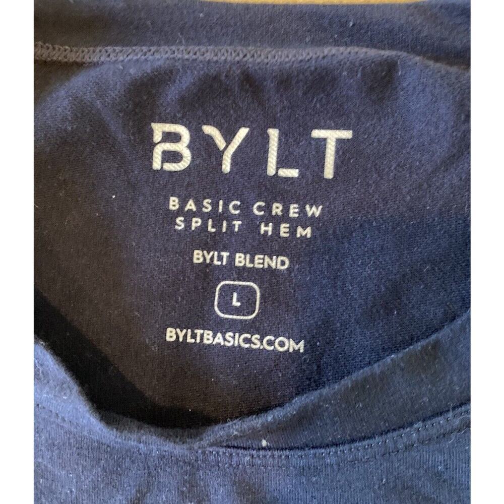 Bylt Basic Crew Split Hem T Shirt Size Large Men’… - image 3